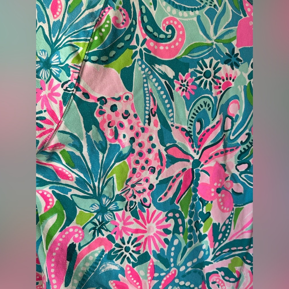 Lilly Pulitzer Floral Quarter-Zip Pullover - Picture 9 of 9